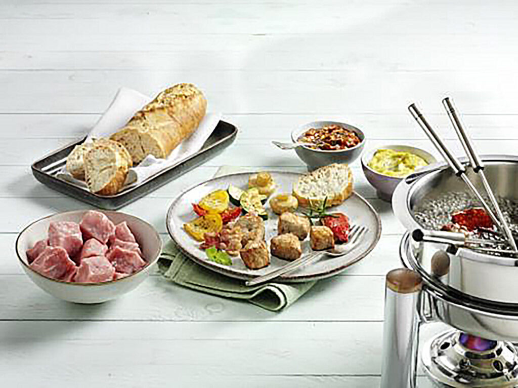 Fondue met kalfsvlees