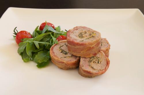 Kalfsschnitzel gevuld met ‘spicy’ ricotta en pancetta